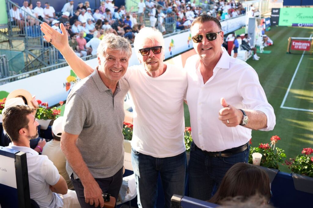 Toni Nadal, Richard Branson y Edwin Weindorfer en el Mallorca Championships 2024