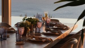 Set table with sea view in a private villa - Mallorca Restaurant Week 2026 | bm concierge